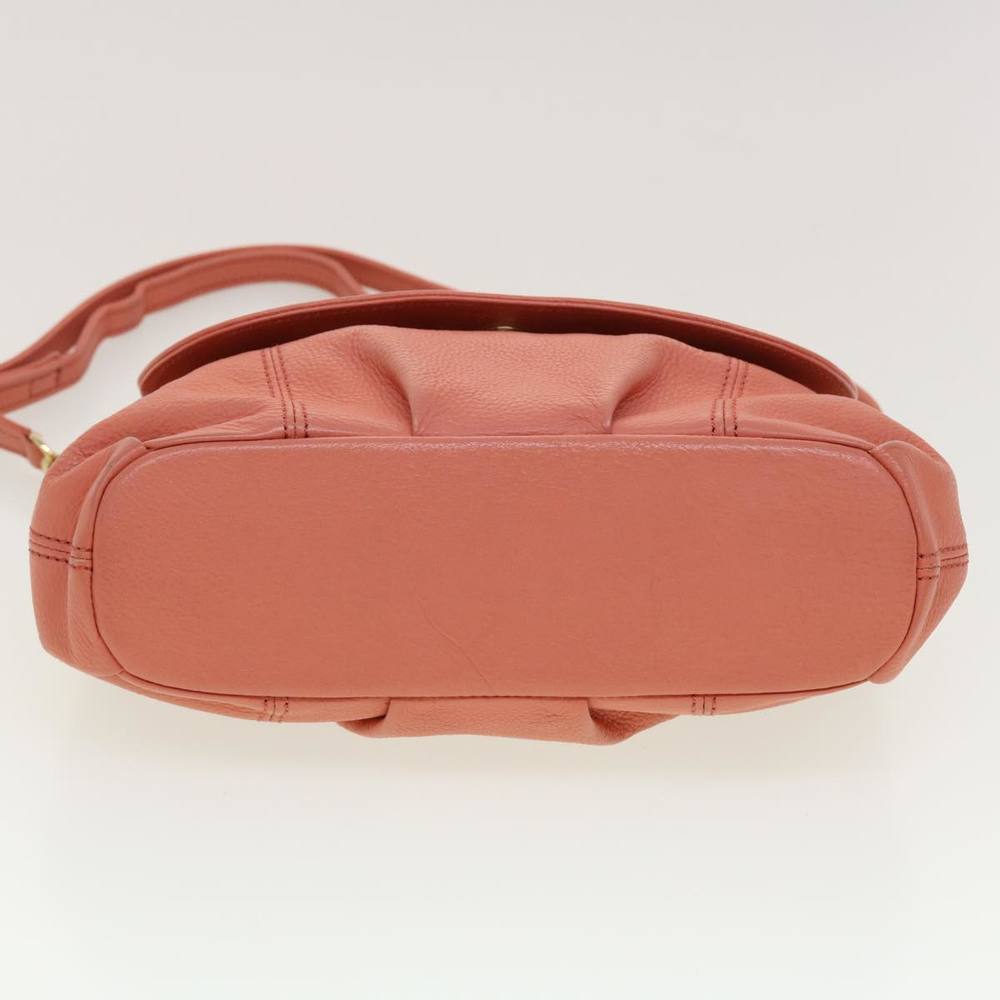 BURBERRY Blue Label Shoulder Bag Leather Orange Auth yb128 - Picture 5 of 16